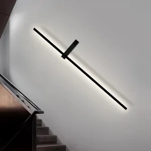 JACKSUN Stairway Linear LED Iron Wall Lamp Corridor Lighting Indoor Bedside Bedroom Living Room Fixtures