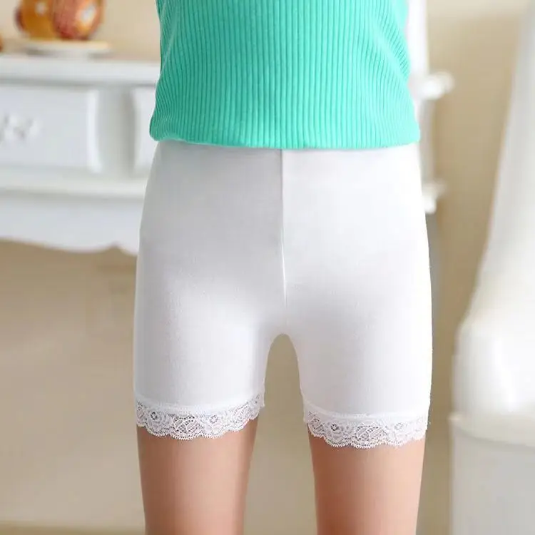 Summer New Super Soft Girls Pants Anti Light Modal Breathable Safety Panties Stretchy Lace Student Girls Legging Shorts