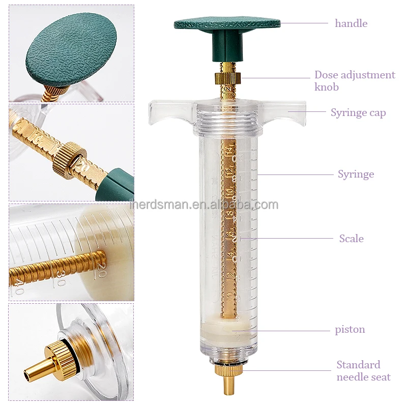 100ml Plastic Steel Syringe - Lowest Price for Animal Vaccine Injection