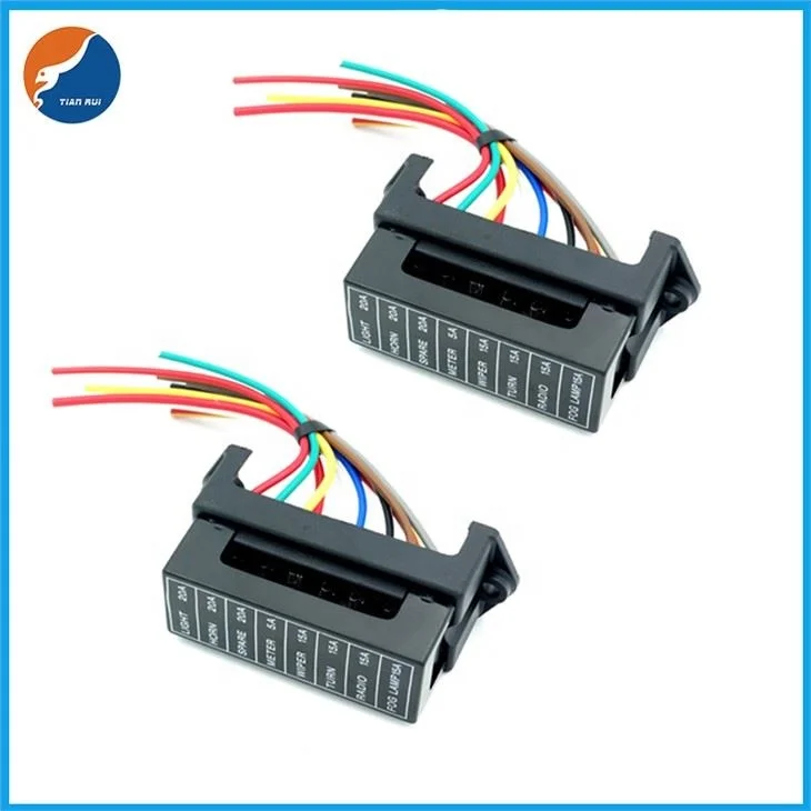 Universal 12 ATC Fuse Block Car 10 Way Fuse Box 10 Road with Wire Modification Basic 8 6 4 Way Auto Fuse Holder