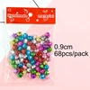 10 colores mezclados 0,9 cm 68 piezas