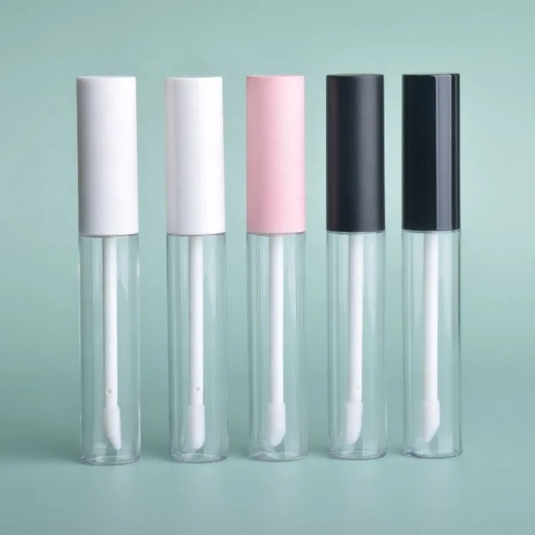 10 ml Empty Matte Black White Silver pink Slim Gold Lip Gloss Containers Tube 10ml Packaging with Wands Luxury  Lipgloss Tube