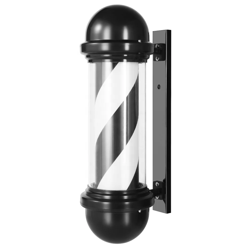 Black and White Barber Pole for Salon Shop Hair Barber Shop Equipment Durable Led Salon Pole for Sale
