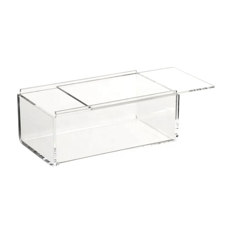 Clear Acrylic Mini Display Case Candy Gift Storage Box With Slid Lid ...