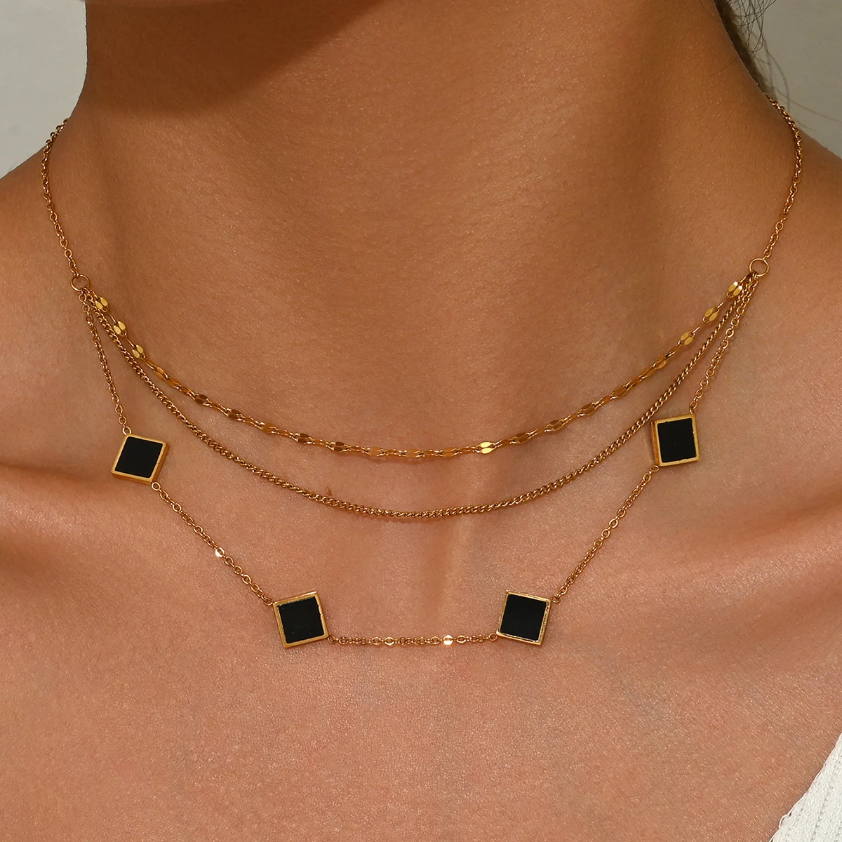 18K Gold Plated Titanium Steel Collarbone Chain