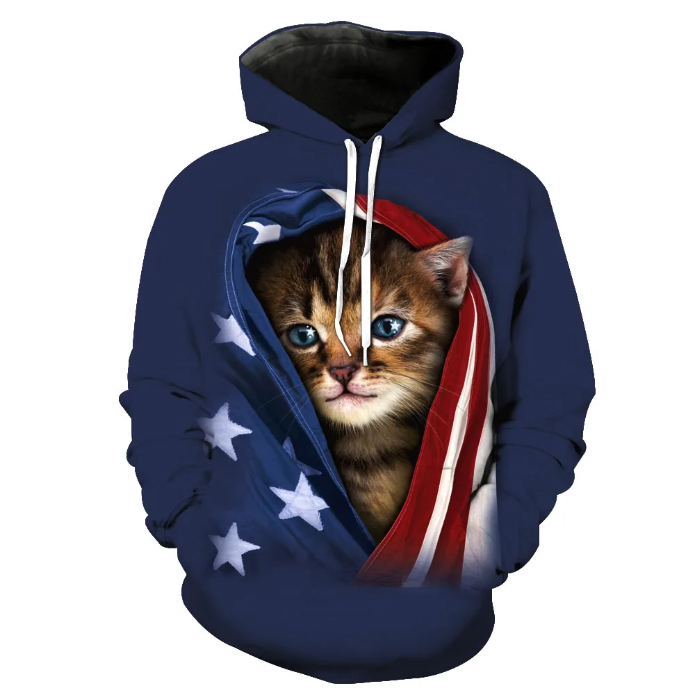 Fashion Design Cute Animal Cat Printed 