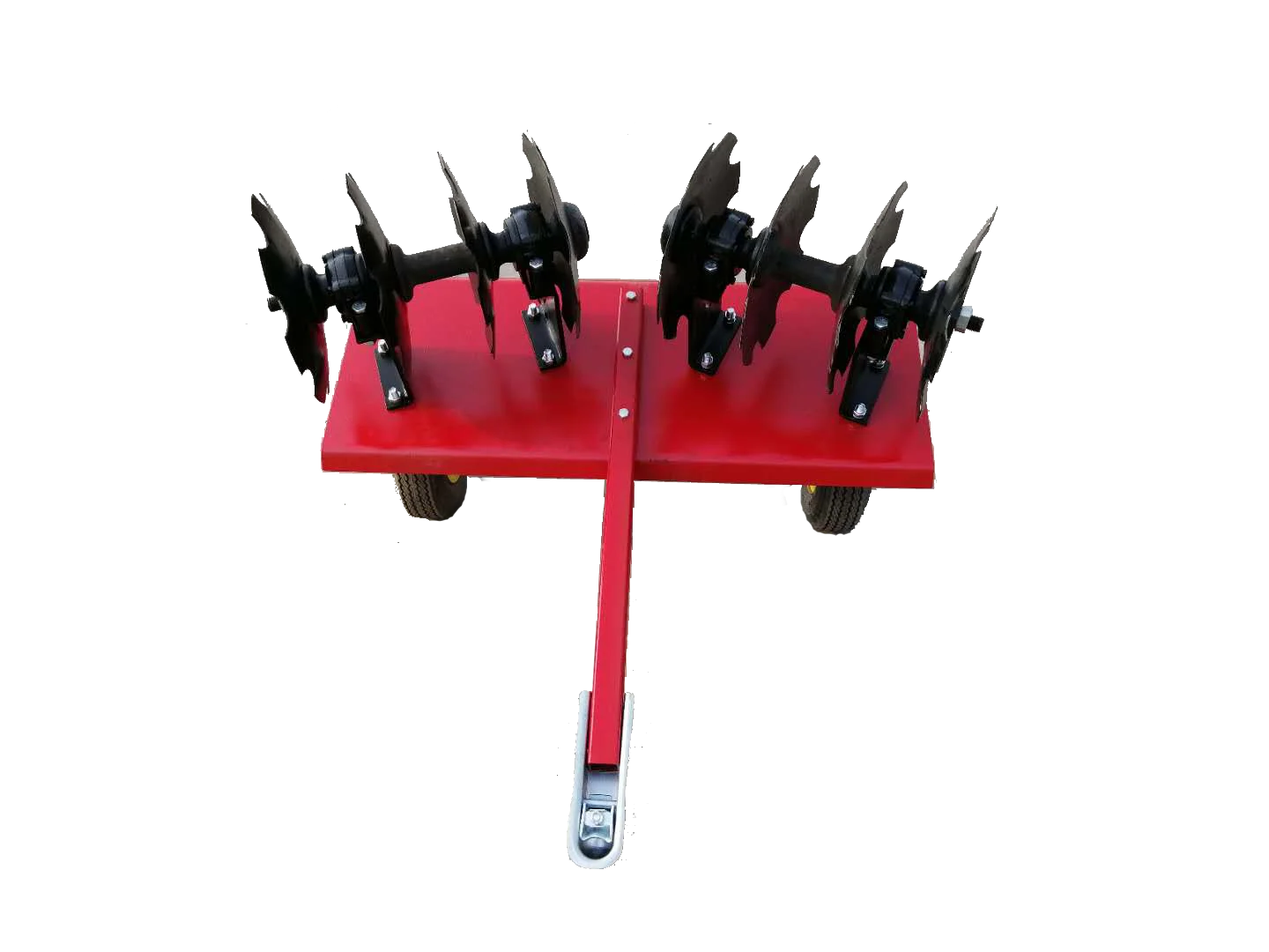 The Motorcycle Is Connected to a 6-disc ATV Disk Harrow,used Atv Disc Harrow