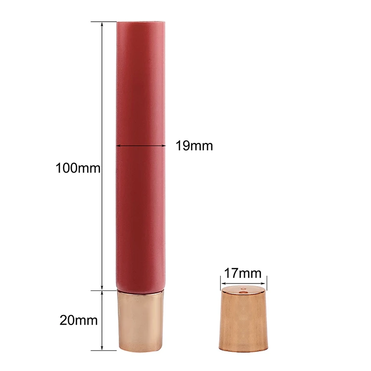 TPE Silicone Applicator Soft Cosmetic Packaging Innovations Squeeze Tube Custom Empty Lip Gloss Lip Balm Tubes