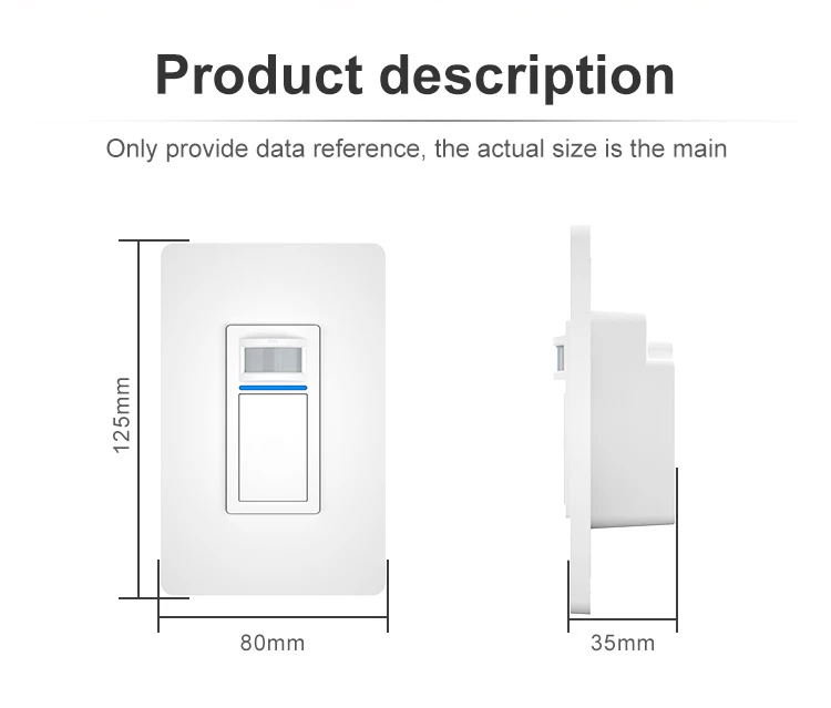 Us 110v 15a Matter Smart Wall Light Switch Pir Motion Sensor Wall