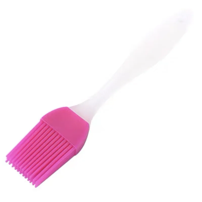 Home Kitchen Silicone Cookie Cake Baking Tool Cream Oil Pastry Brush Pink  2pcs