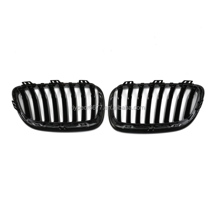 product tiypeor single slat front bumper grille car accessories kidney mesh grill for bmw 2 series f22 2014   2018 glossy matte black-7