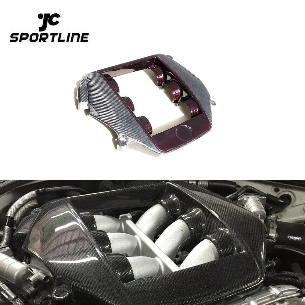 日産gt-r35 Vr38 08-15用レッドモールディングラインカーボンファイバーgtrエンジンカバー - Buy Gtr Engine  Cover,Gtr Carbon Fiber Engine Cover,Carbon Engine Cover For Nissan Product  on Alibaba.com