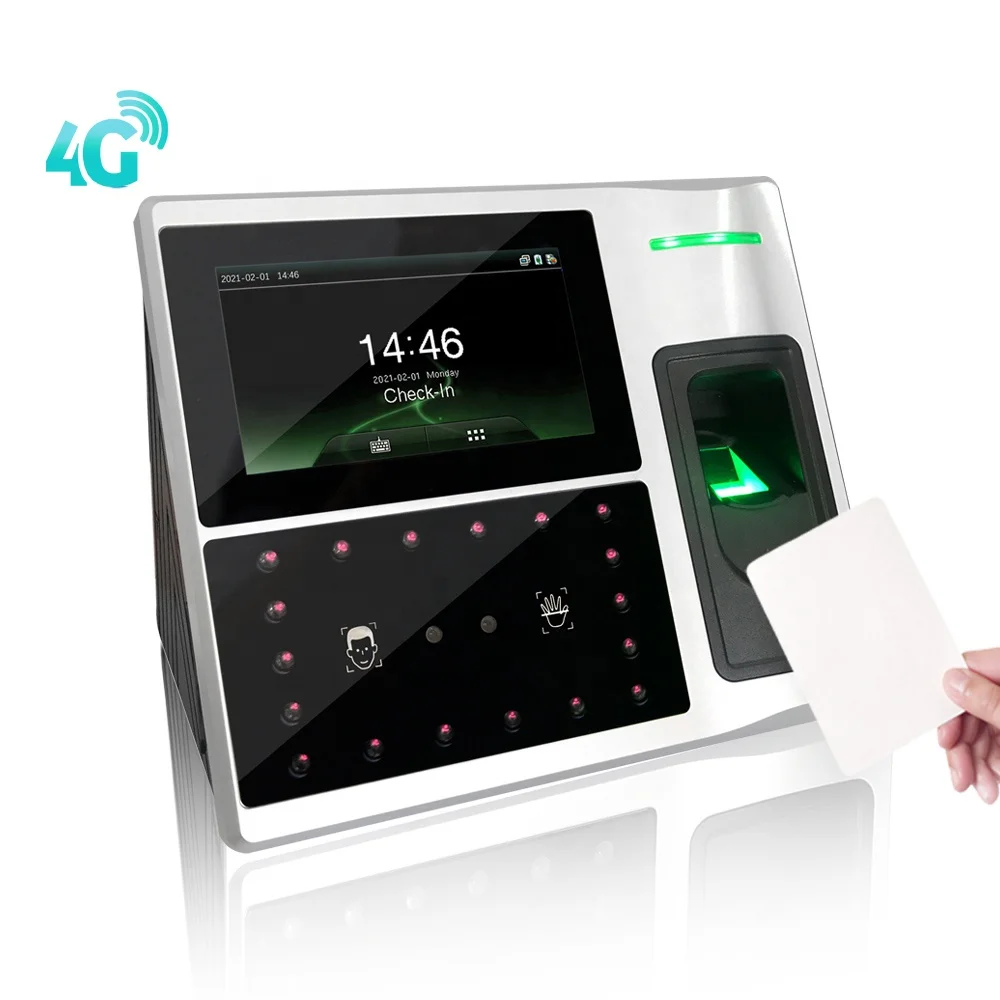 Large Capacity Palm and Face and Biometric Time Attendance System and Access Control Terminal with WIFI