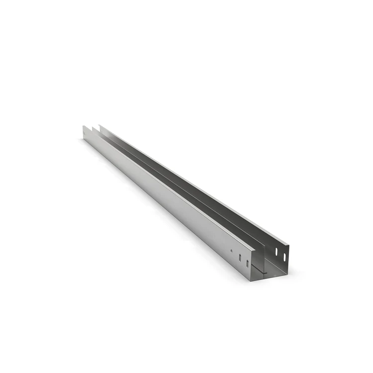 China Galvanized  Channel Type Cable Tray for Wire Laying with Halving Baffle Divider