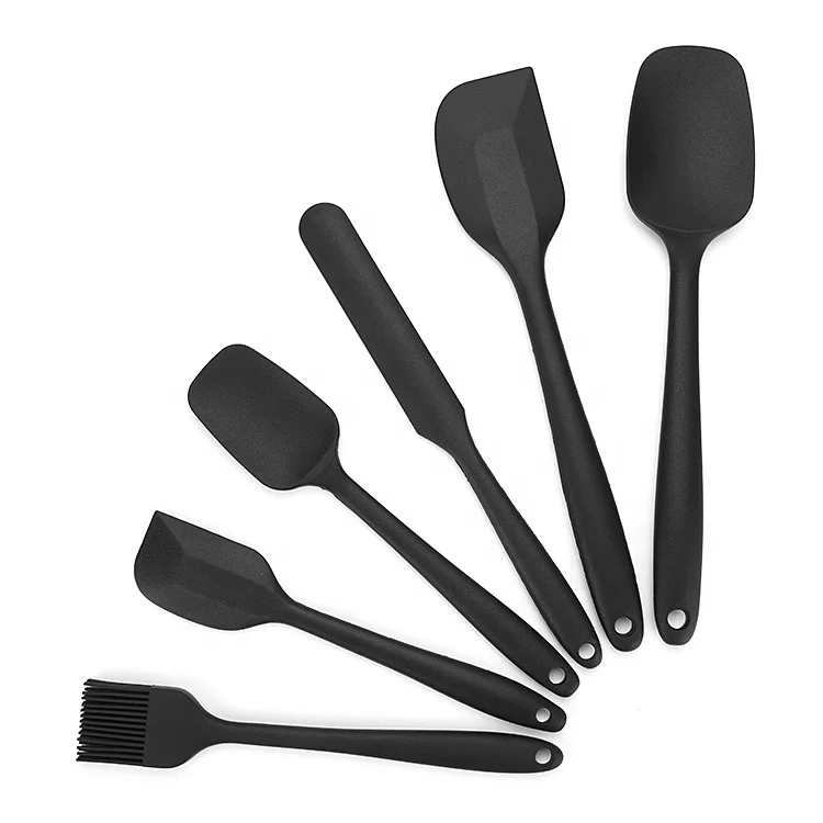 6 Piece Cake Baking Spatula And Brush Set Heat Resistant Cooking