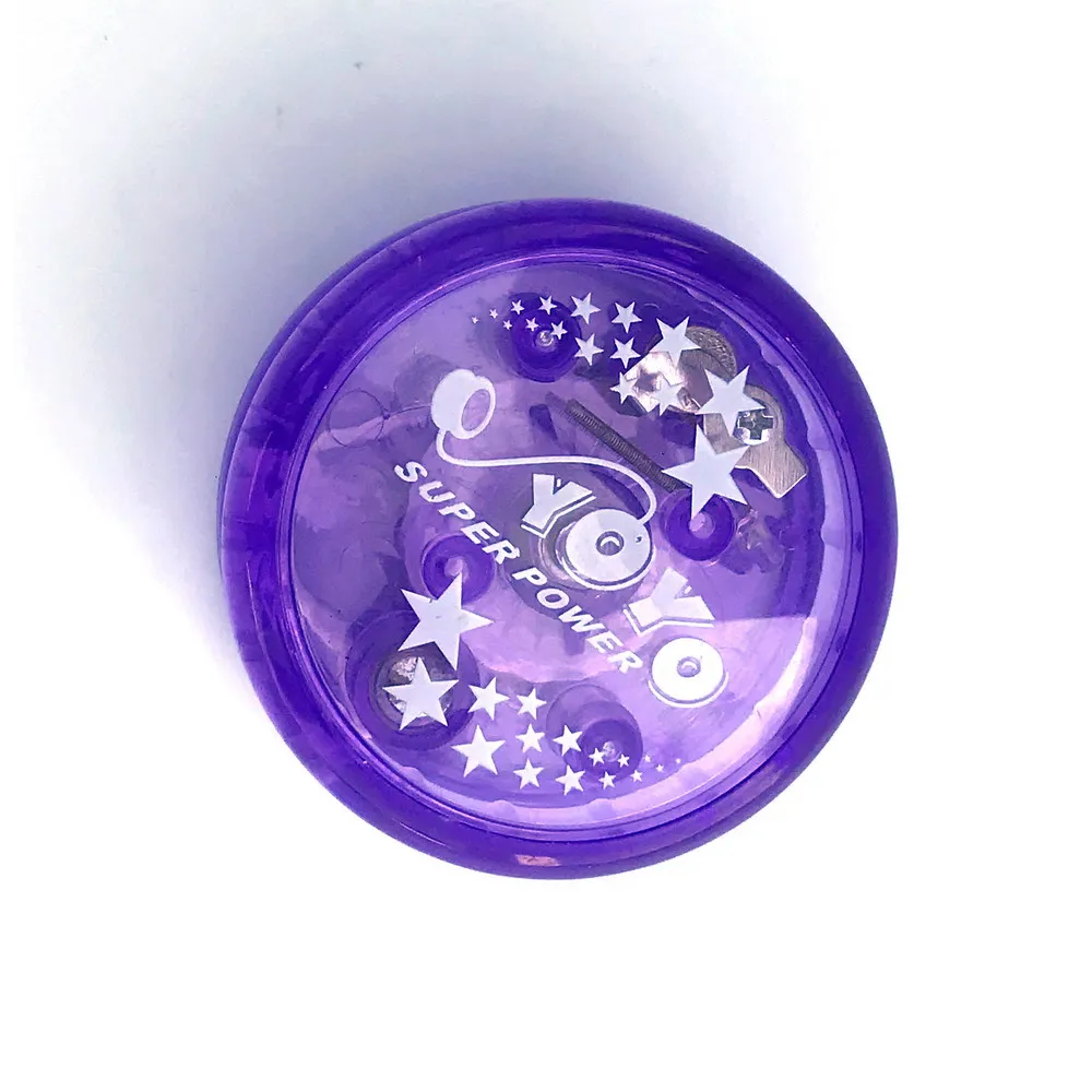 Шар-йо с принтом логотипа на заказ, Детский прозрачный пластиковый двойной клатч, игрушка Йо-Йо со светодиодной подсветкой