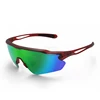 wine red frame / green lens