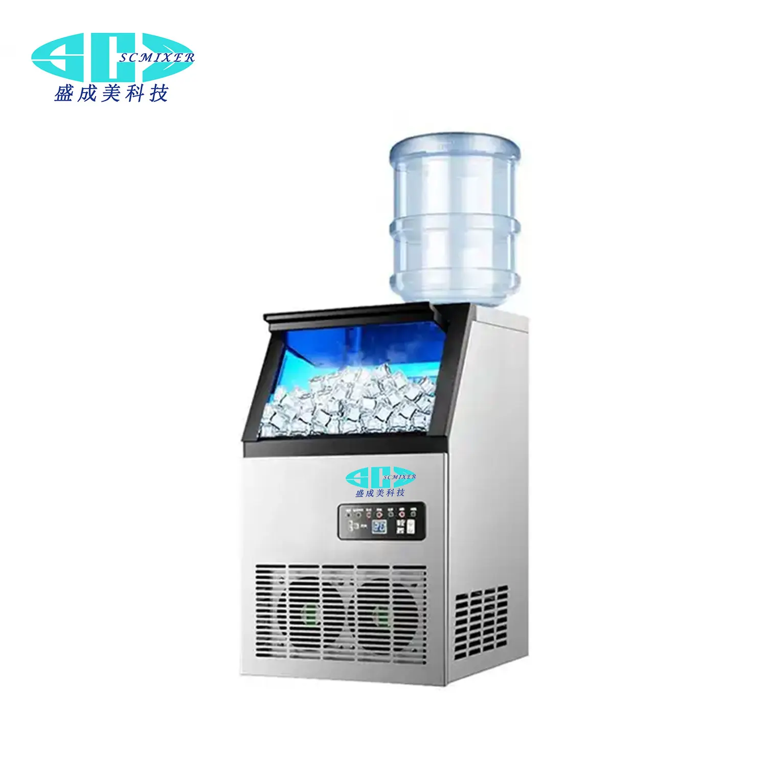 50kg Commercial Ice Machine Cube Ice Maker Machine With Home Business ...