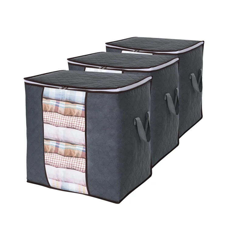 Large Capacity Clothes Storage Bag Organizer With Reinforced Handle