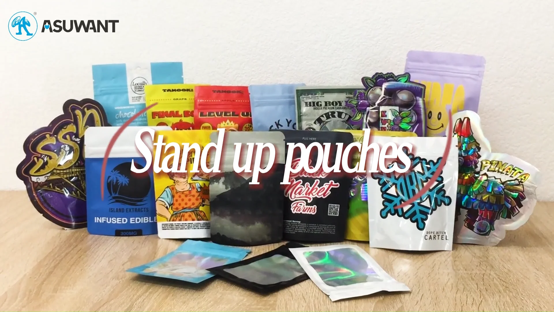 Custom Digital Print Shape Mylar Bag Die Cut Irregular Special Shaped