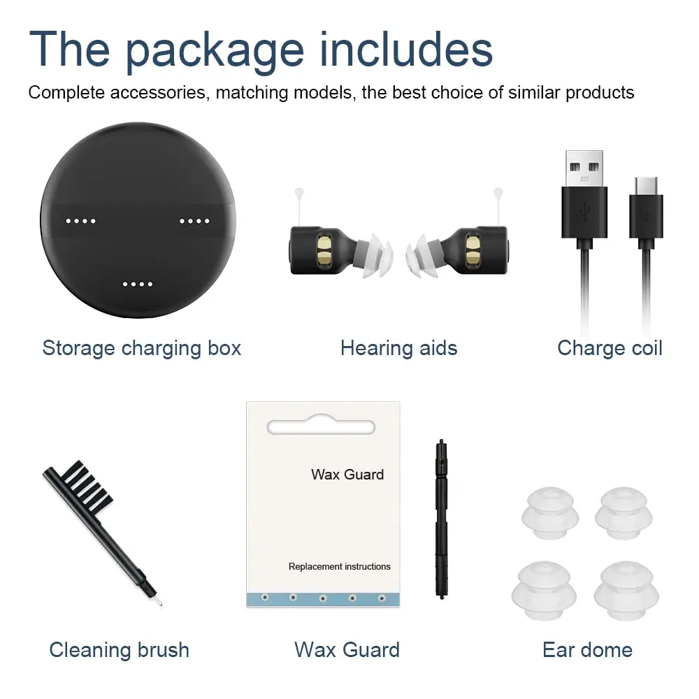 Free Sample OEM ODM OTC Cic Hearing Aid Devices Ear Machine Affordable Digital Rechargeable in Ear Invisible Hearing Aids