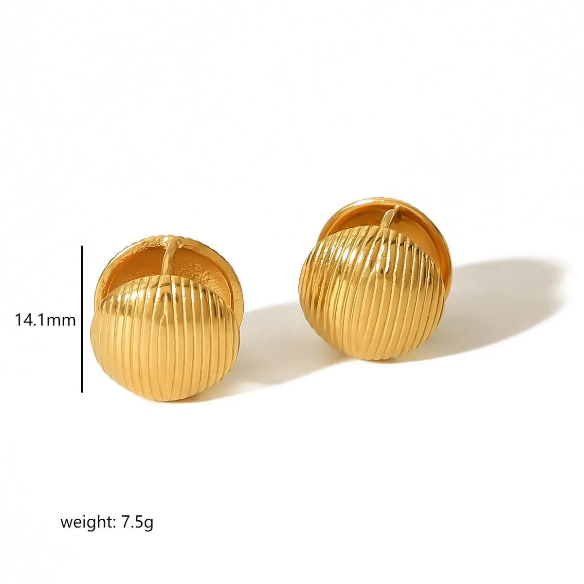 New Hot Round Shape Irregular Texture Fashion Earring Display Gold Hoops Earrings Custom Earrings With logo