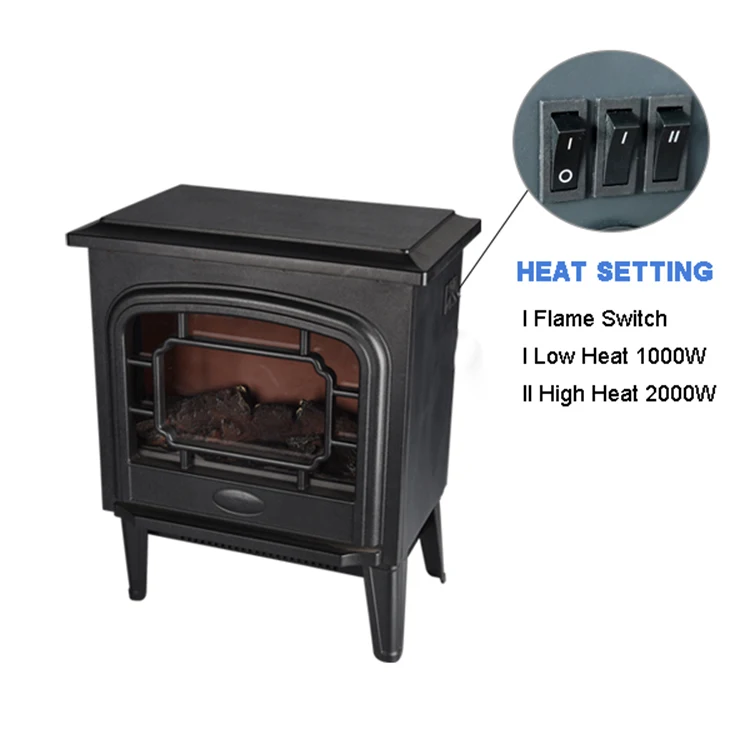 Konwin Electric Fireplace Stove,Portable Freestanding Space Heater For