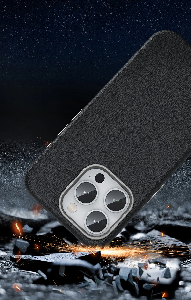 Luxury Premium Vegan Leather Business Elegant Pu Slim Thin Phone Cover