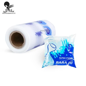 Custom Logo 500ml Disposable LDPE Pure Water Sachet Plastic Film Roll for Liquid Beverage Bag