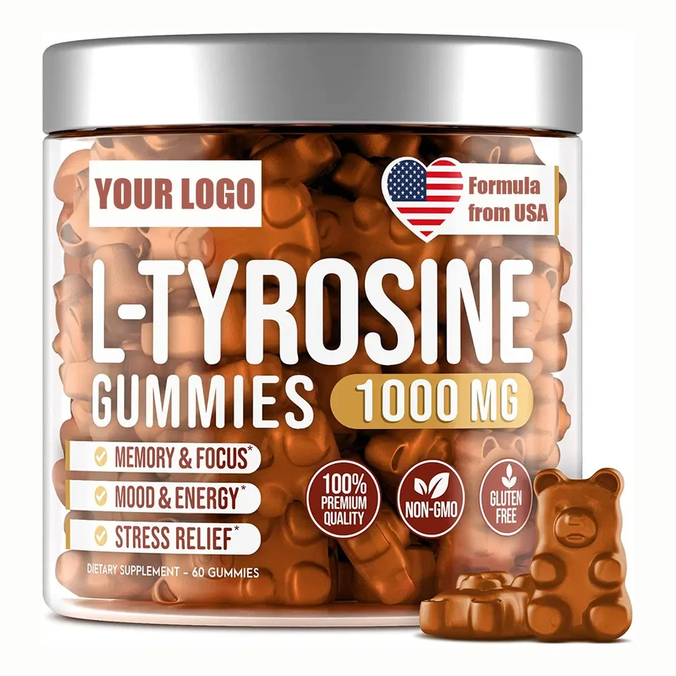 Natural Tyrosine Gummies All-Natural L-Tyrosine Gummies Helps with Depression and Anxiety Relief for Mood Boost