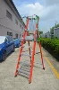 Escalera de plataforma de aluminio con marco de fibra de vidrio FRP y pasamanos