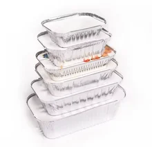Disposable aluminum food tray tin foil barbecue box Aluminum foil lunch box food