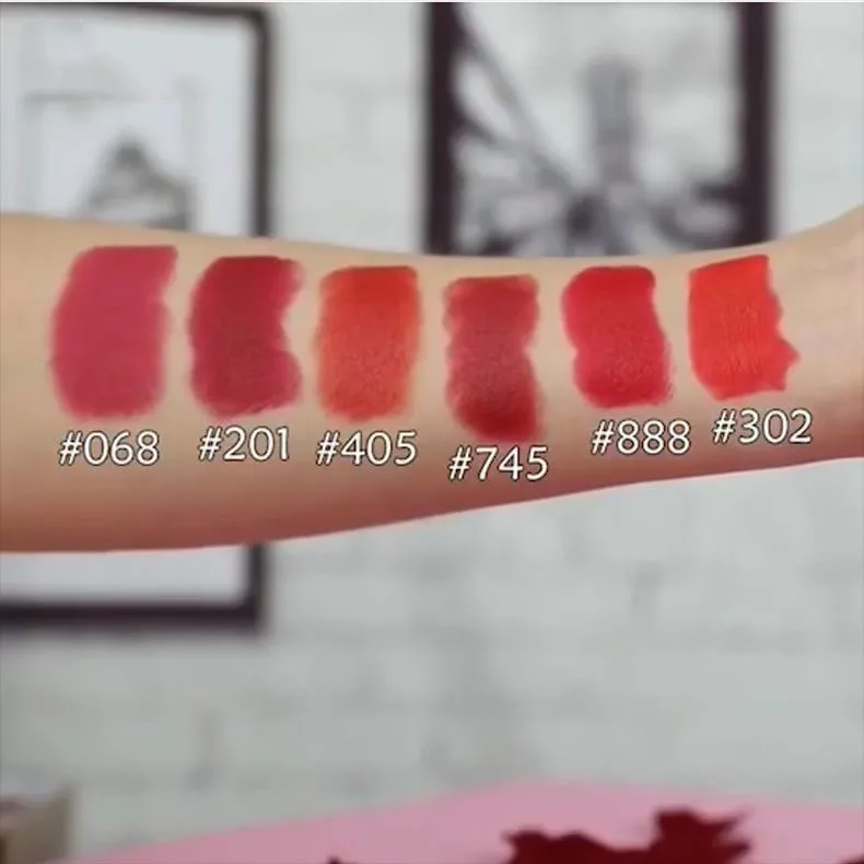 
 Блестящая губная помада дисплей текстура и цвет не так легко пятно чашки Матовая жидкая губная помада комплект 6 видов цветов в наличии  