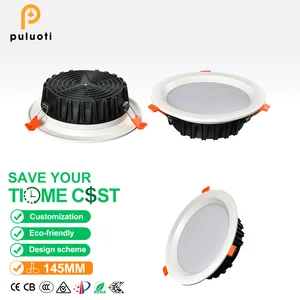 Direct Manufacturer Supply Premium Aluminum Recessed Downlight with 145mm Aperture, for Home Decor and Commercial Applications