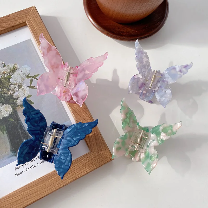 Butterfly Acetate Hair Claw Clips Non Slip Fashion Accessory