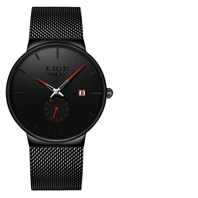 Lige 9969 Latest Fashion Casual Branded Quartz Movement Wrist Watch Waterproof Business Mens Style Watch for Men Montre Relojes
