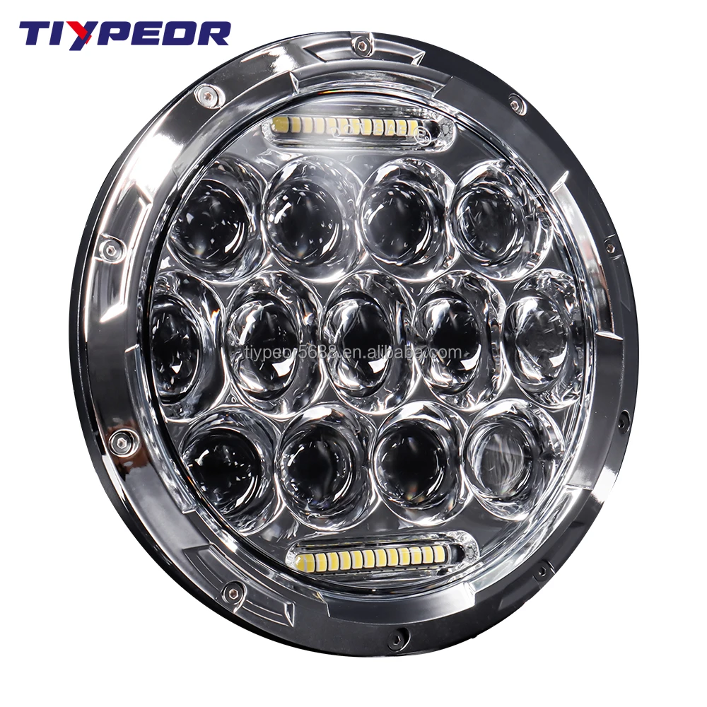 product tiypeor jk headlight chrome led headlight with drl high low beam 7 inch led headlight for jeep wrangler jk tj lj-3