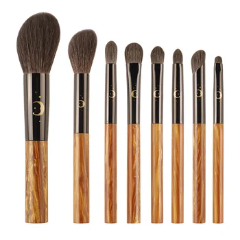 Custom  makeup brushes nature hair make up brushes with moon and star