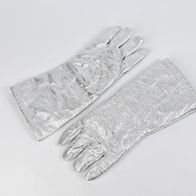 Insulated Gloves Fireproof Flame Retardant Heat/Radiation Protection 1000 Degrees Anti-Slip Cotton Firefighter Gloves