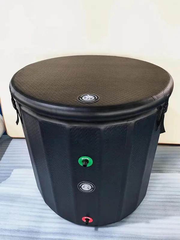 Black Cold Plunge Barrel Portable Pod Drop Stitch Inflatable Ice Bath black-cold-plunge-barrel-portable-pod-drop-stitch-inflatable-ice-bath