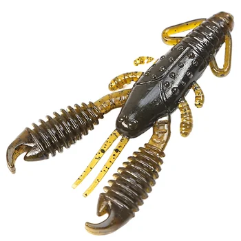 Artificial Soft Bait Stainless Steel Floating Threaded Pliers Shrimp Black Pit Bass Fishing Lure – Soft Lure – view 2