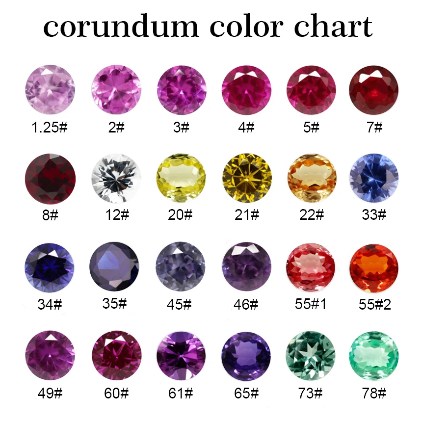 Hot Sale All Color Precious Ruby Loose Gemstone Corundum Synthetic Sapphire Gemstone