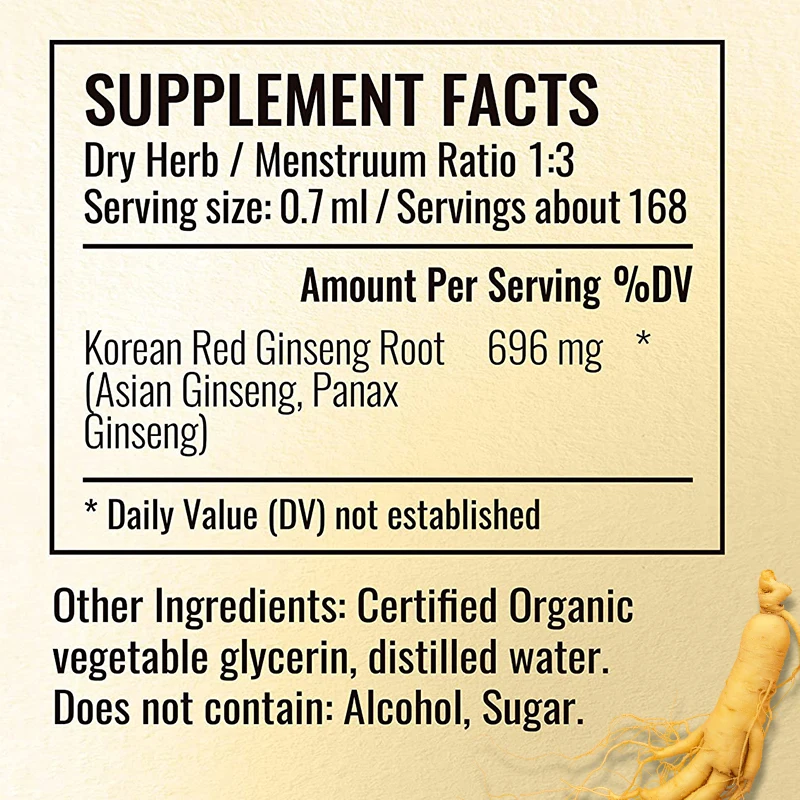 Oem Ginseng Liquid Korean Red Ginseng Extract Liquid Drops Provide Energy Panax Ginseng Drops