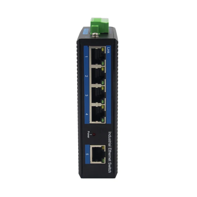 Unmanaged 5 Port Gigabit Industrial PoE Switch 12v-52v IP40 Network Switch for CCTV