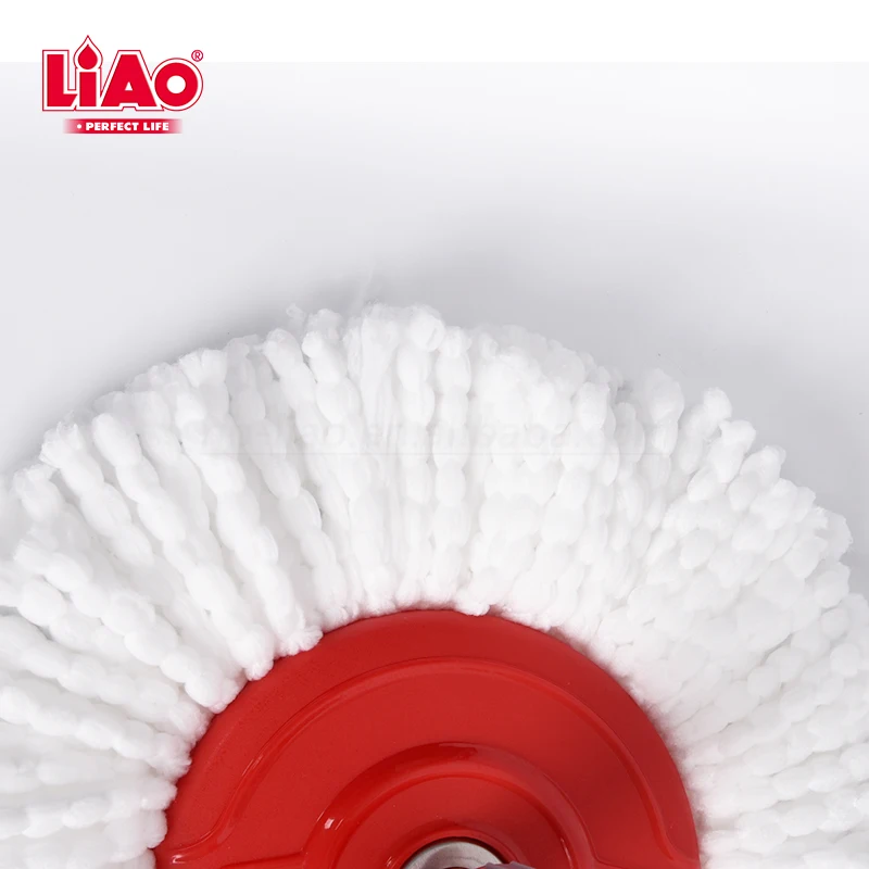 LiAo Standard Size Round Shape Magic Microfiber Spin Mop Head Refill Replacement Head