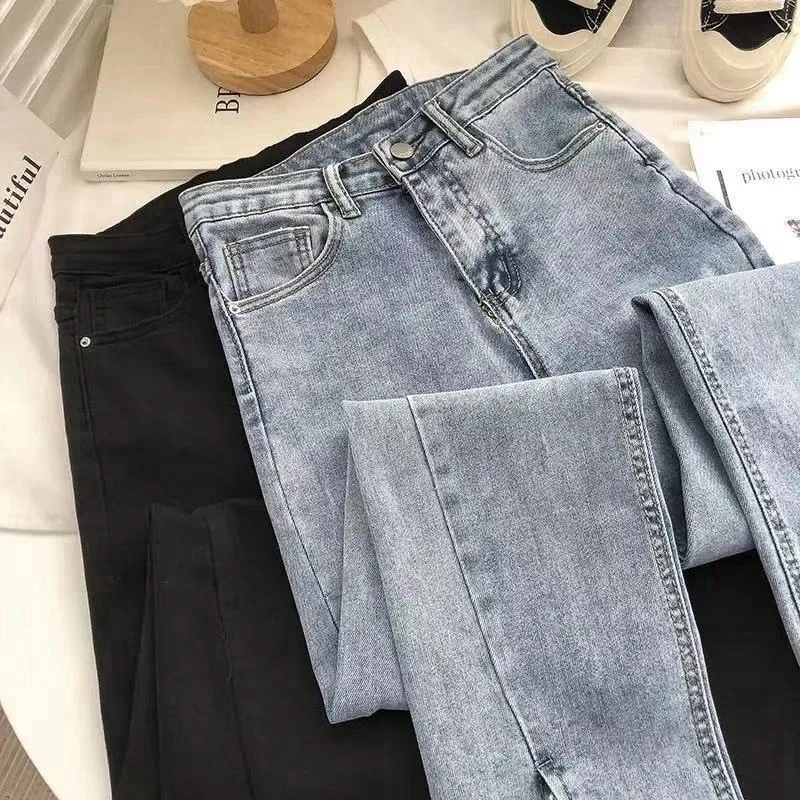Hot Sell Latest Design Stretchy Denim Jeans Women Flared Pants ...