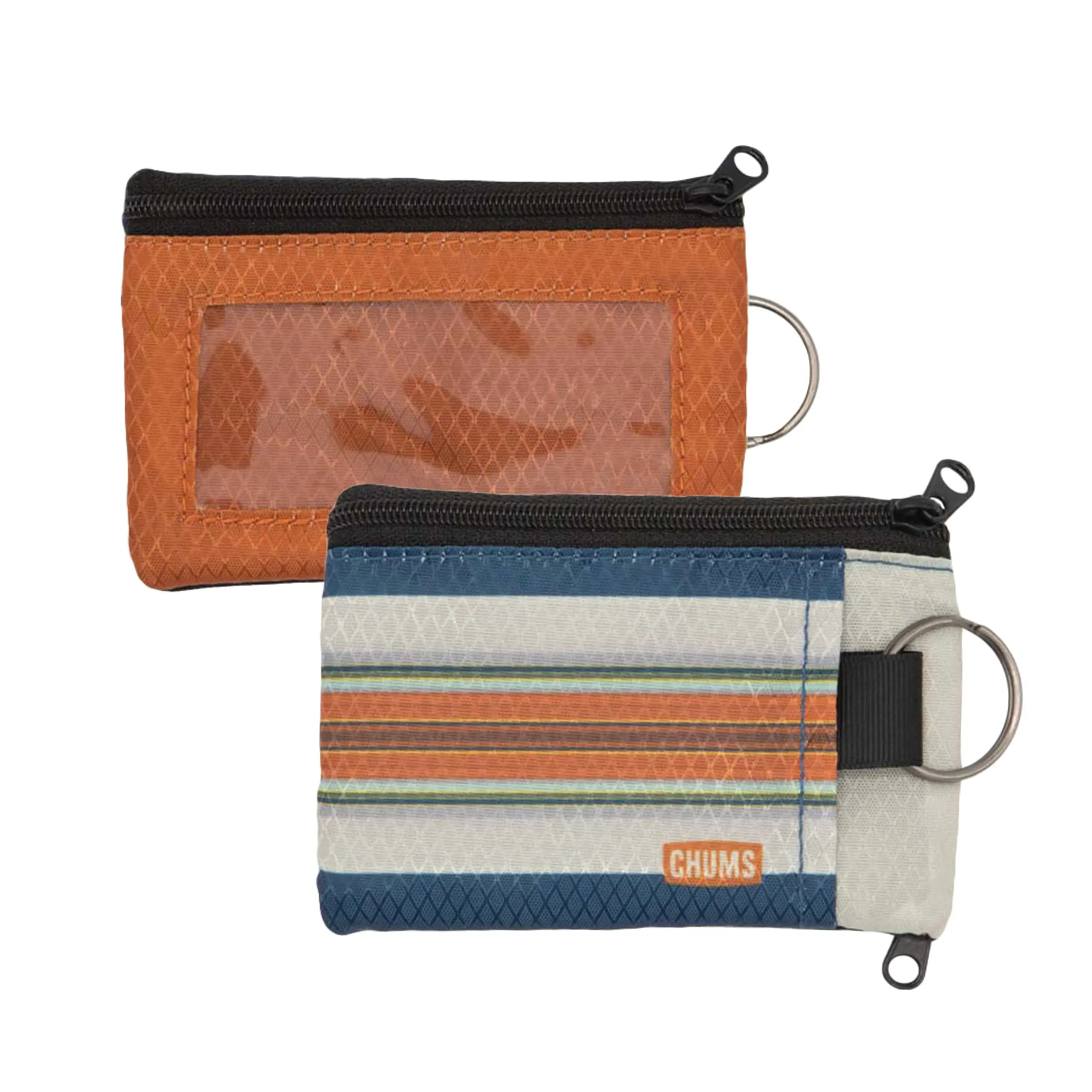 CHUMS Surfshorts Geldbörse – Minimalistische, Wasserabweisende Reißverschluss-Brieftasche Mit Ausweisfenster & Schlüsselring