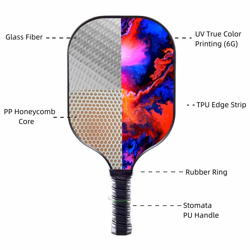 Best Selling Custom 3k 18k T700 Carbon Fiber Pickleball Paddles Usapa Approved Frosted Surface