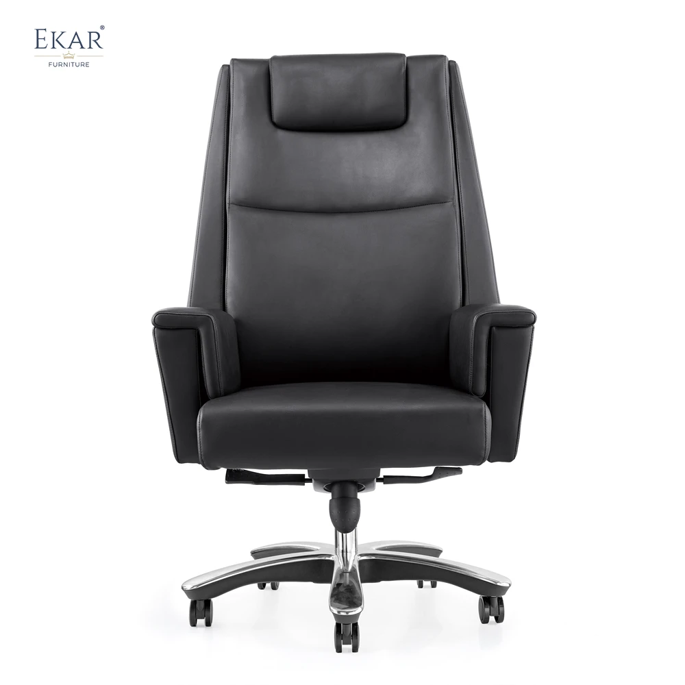 Premium Top-Grain Leather Office Chair with Padded Armrests  Ultimate Executive Comfort manufacture