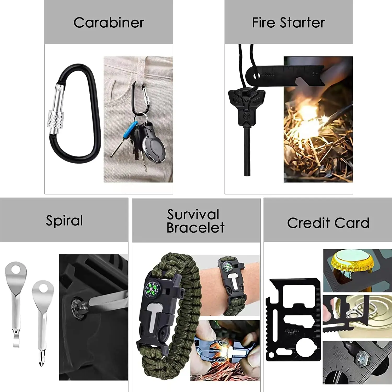 Men Gifts Outdoor Camping Hiking Professional Emergency Equipment Tools Survival Gear Kit for Dad Husband Boyfriend supplier